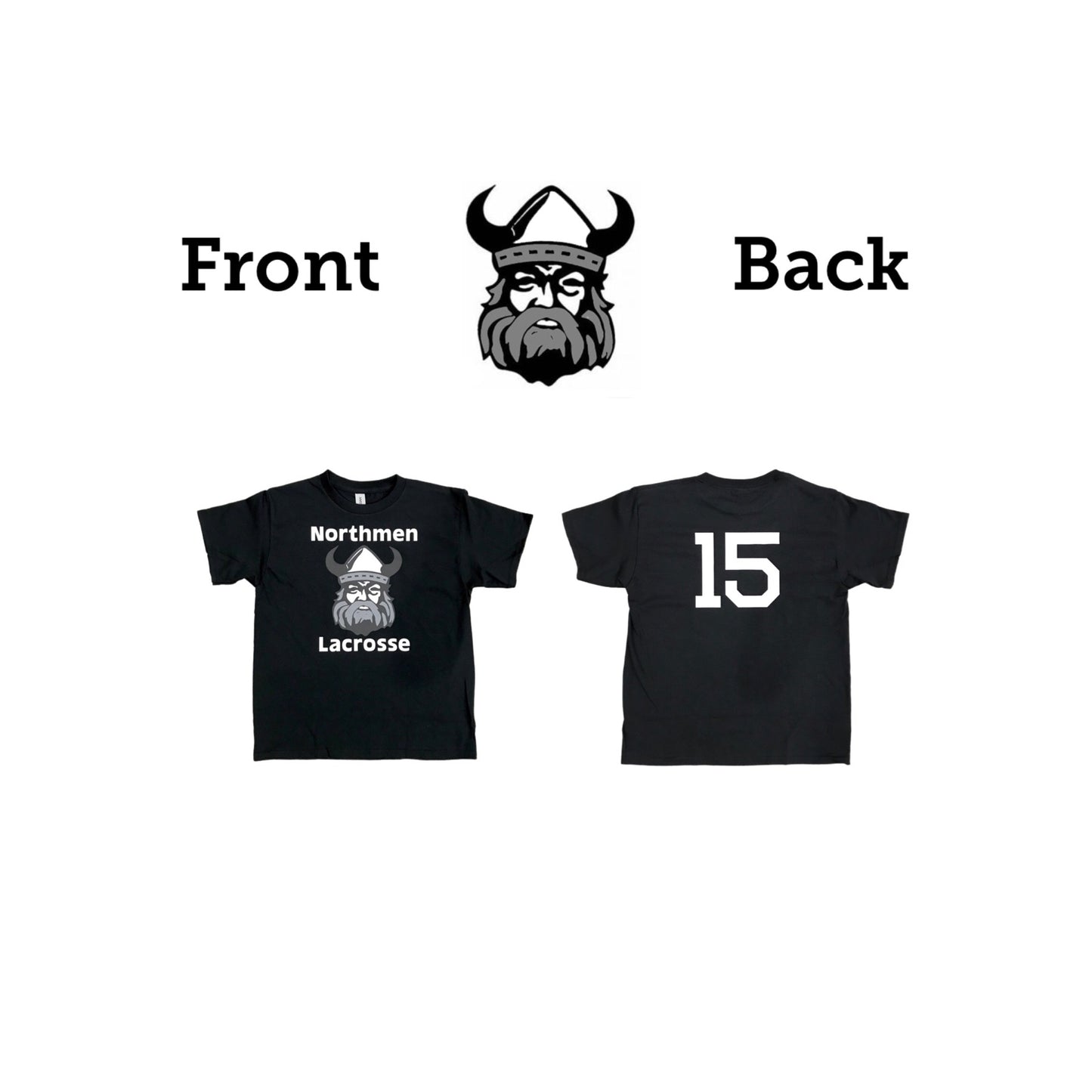 Northmen big logo T-shirts with number on the back