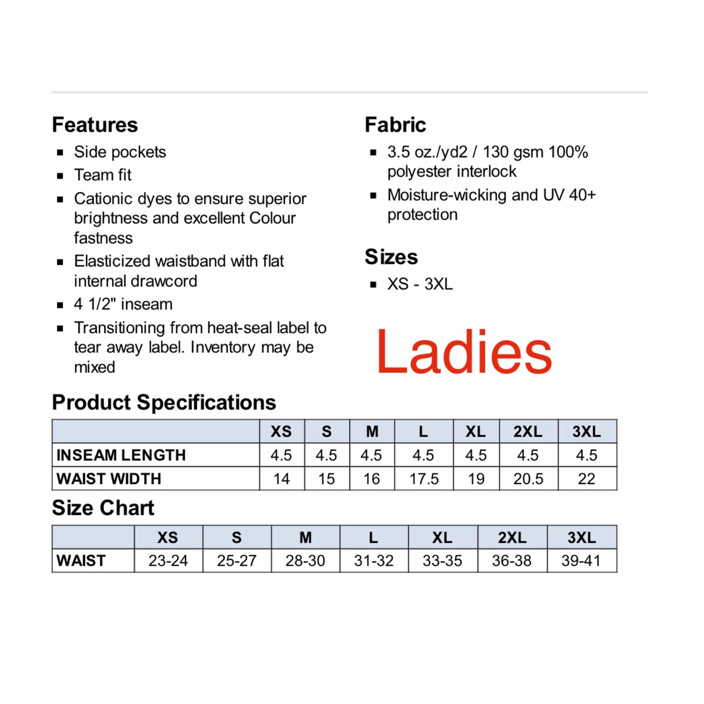 Bengals Performance shorts