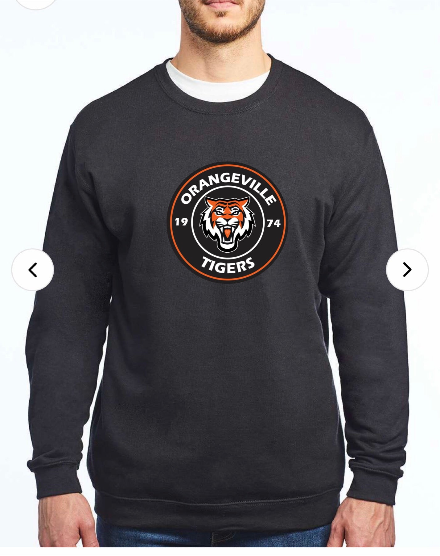 Orangeville tigers hockey - Black crewneck