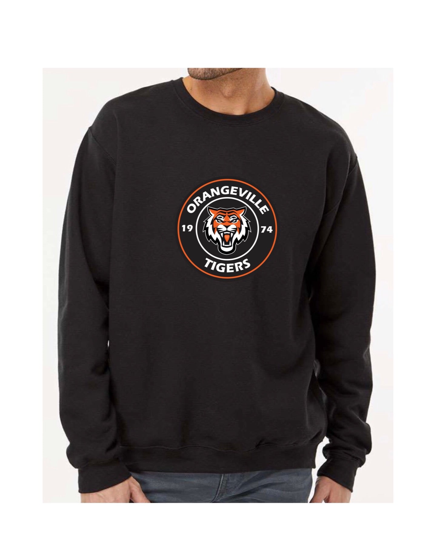 Orangeville tigers hockey - Black crewneck
