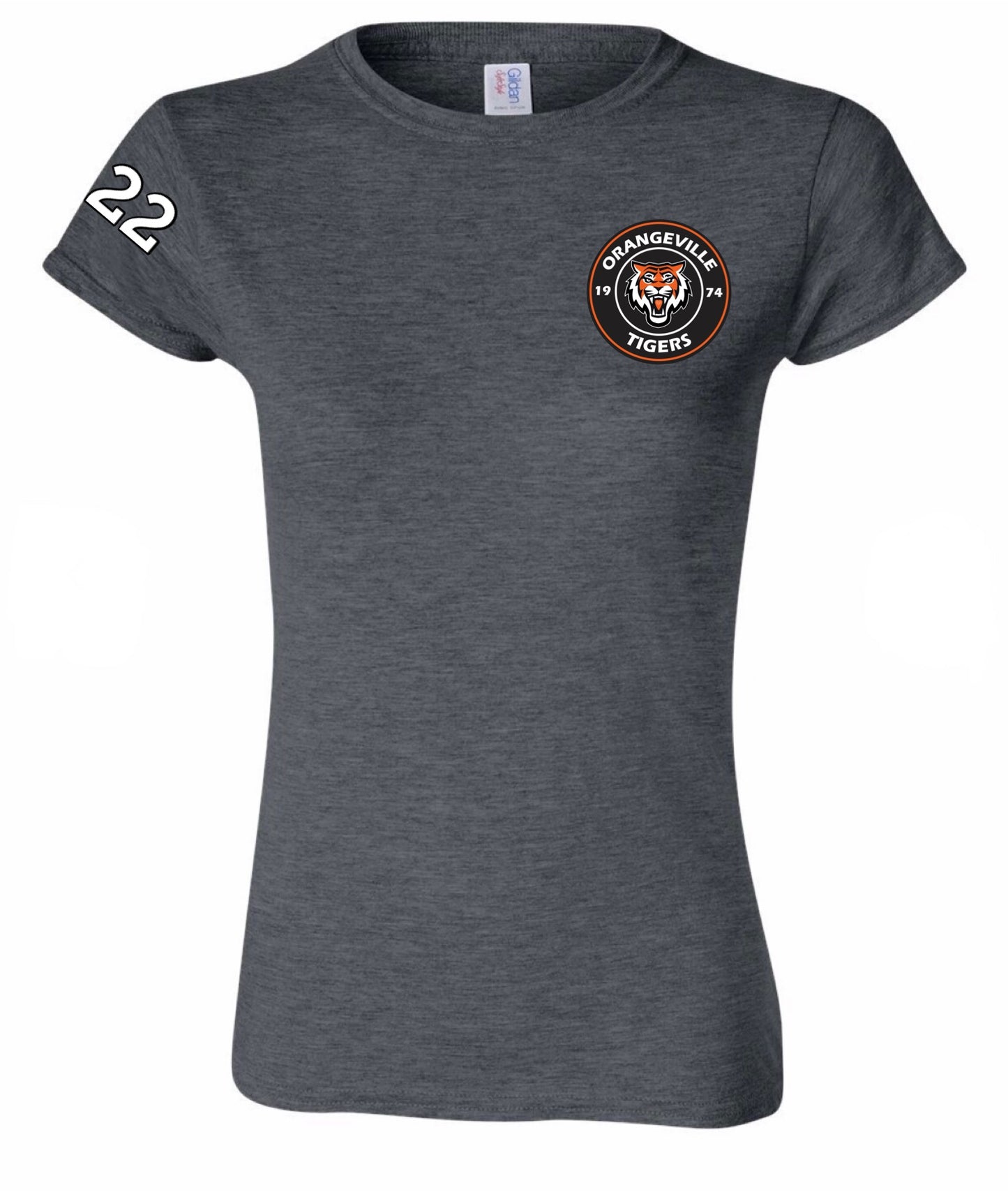 Orangeville tigers hockey - Ladies Grey T-shirts