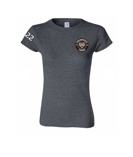 Orangeville tigers hockey - Ladies Grey T-shirts