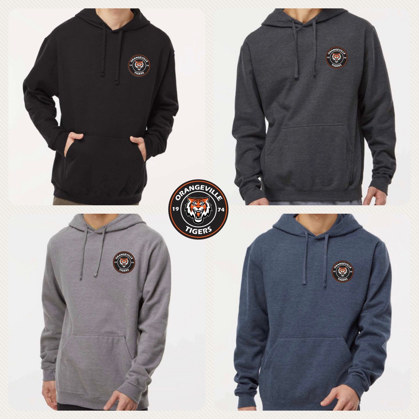 Orangeville Tigers High quality Hoodie - Small logo