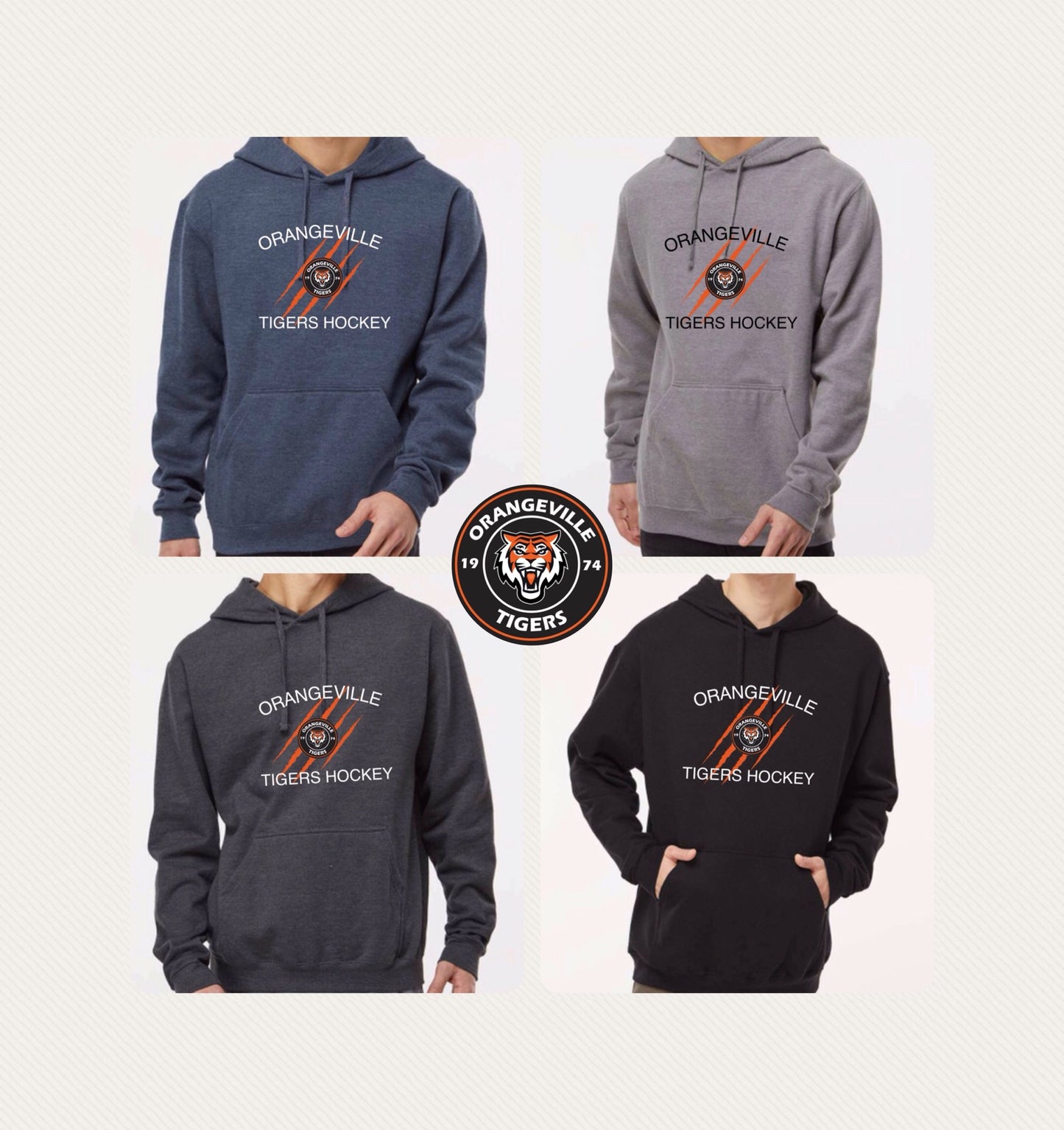 Orangeville Tigers High quality Hoodie - Roar design