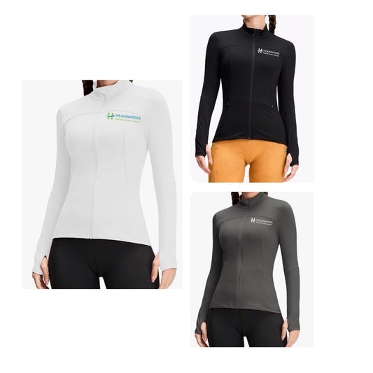 Women’s Athletic Slim Fit Workout Jacket with Pockets