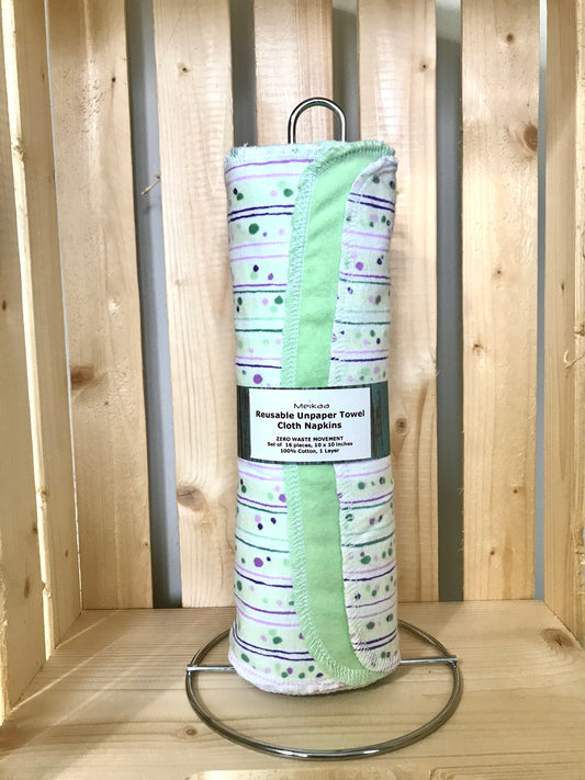 1 layer Unpaper towel - green dots